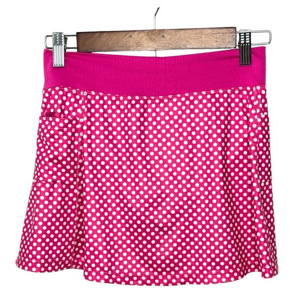 RunningSkirt Cerise Dot Athletic Skirt Size 2 (4-6) - Picture 3 of 7
